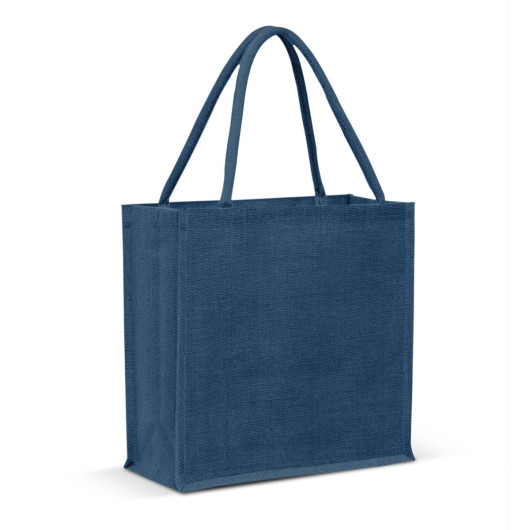 Dark Blue Byron Colour Match Jute Totes